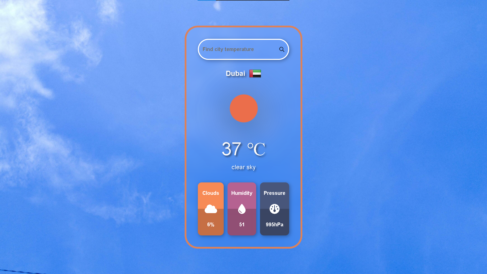 Weather Dashboard Screenshot 2